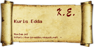 Kuris Edda névjegykártya
